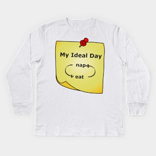 Sticky Note Kids Long Sleeve T-Shirt